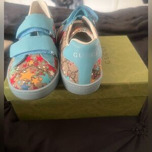 Gucci Vibrant Blue and Multicolor Sneakers